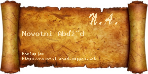 Novotni Abád névjegykártya